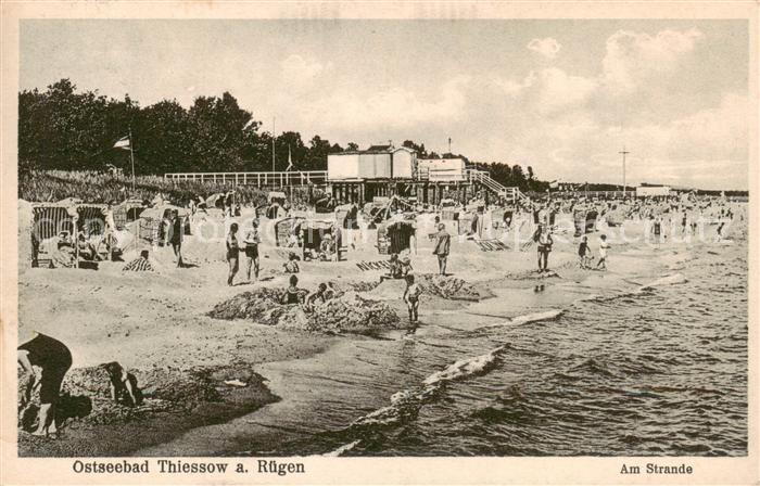 Thiessow Ostseebad Ruegen Strandpartie