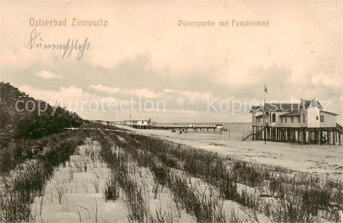 Zinnowitz Ostseebad Duenenpartie mit Familienbad