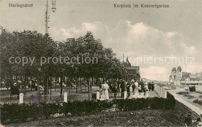 Heringsdorf  Ostseebad Usedom Kurplatz im Konzertgarten Feldpost
