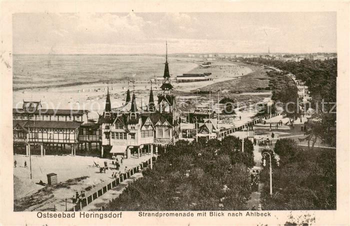 Heringsdorf  Ostseebad Usedom Strandpromenade mit Blick nach Ahlbeck