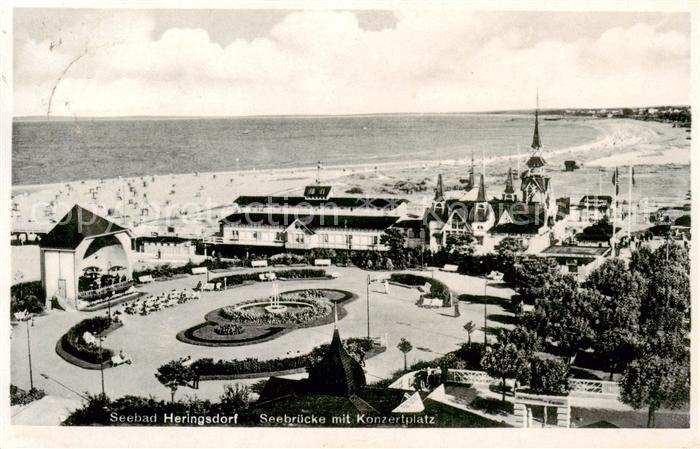 Heringsdorf Ostseebad Usedom Seebruecke mit Konzertplatz