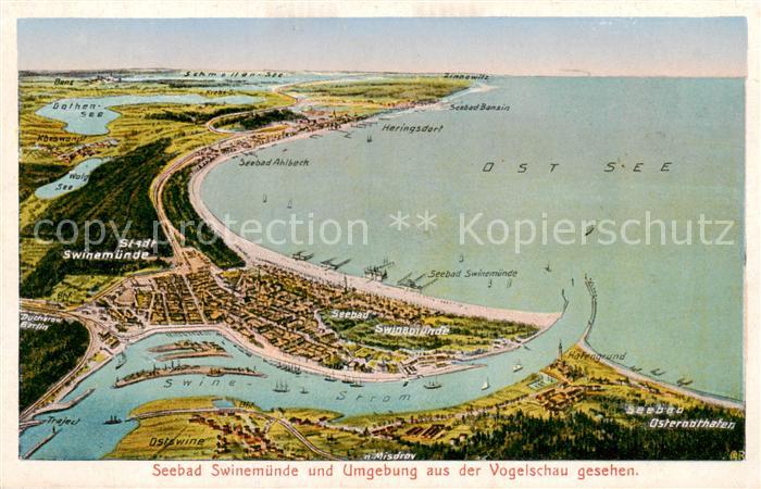 Swinemuende Swinoujscie mit Umgebung aus der Luft