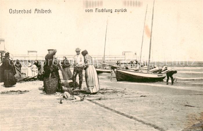 Ahlbeck Ostseebad Vom Fischfang zurueck