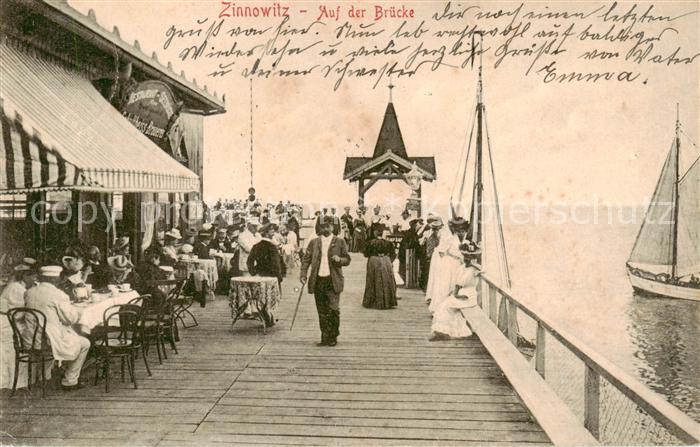 Zinnowitz Ostseebad Auf der Bruecke Feldpost