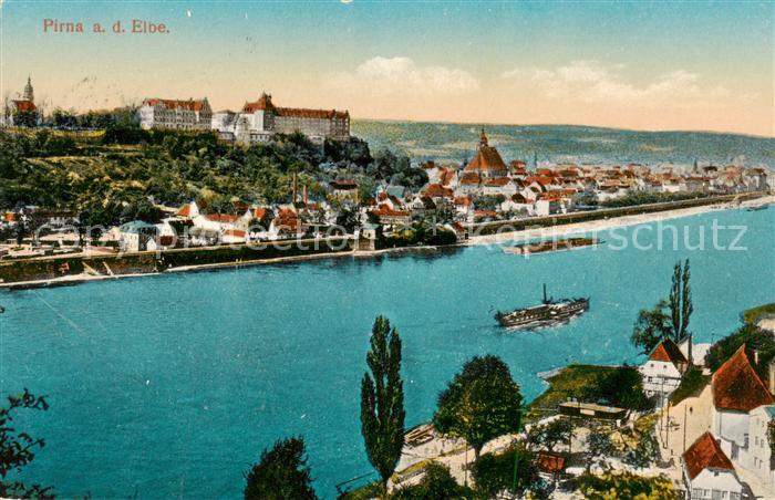 Pirna Elbe Panorama Feldpost