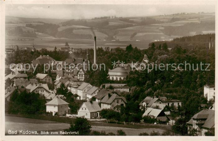 Bad Kudowa Kudowa-Zdroj Niederschlesien PL Blick zum Badeviertel