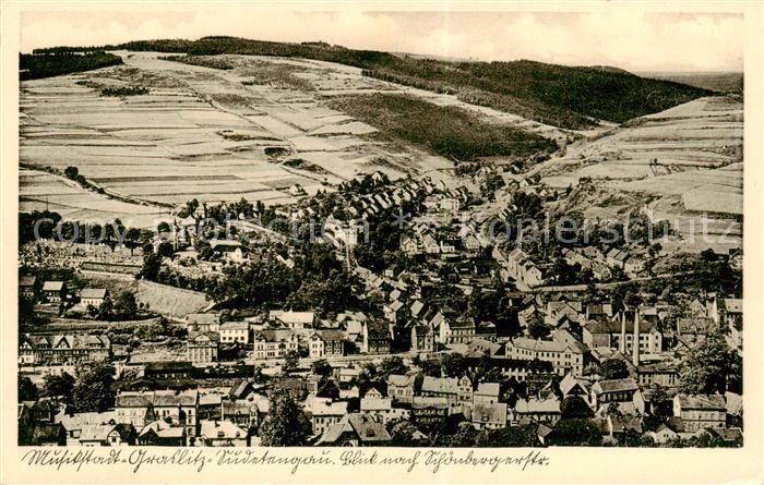 Graslitz Kraslice CZ Blick auf Schoenbergwarte