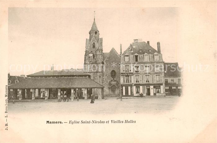 Mamers 72 Sarthe Eglise Saint Nicolas et Vieilles Halles
