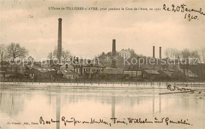 Tillieres-sur-Avre prise pendant la Crue de l’Arve en 1920