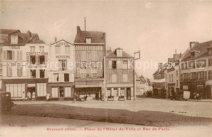 Breteuil 27 Eure Place de l’Hotel de Ville et Rue de Par