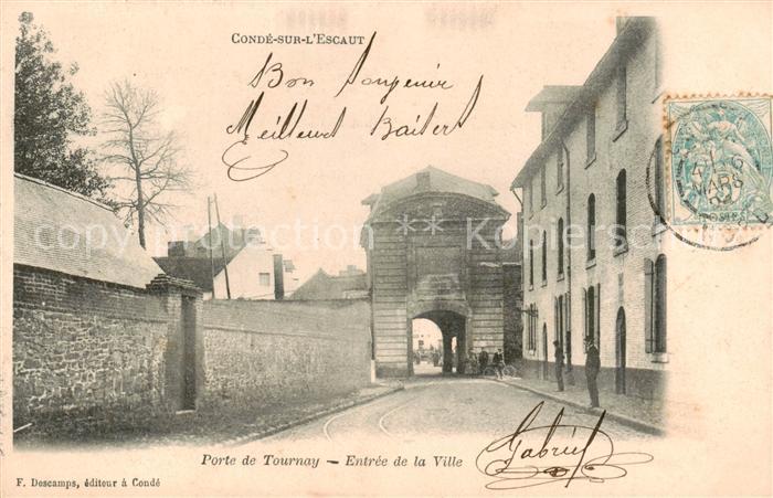 Conde-sur-l Escaut 59 Nord Porte de Tournay Entree de la Ville