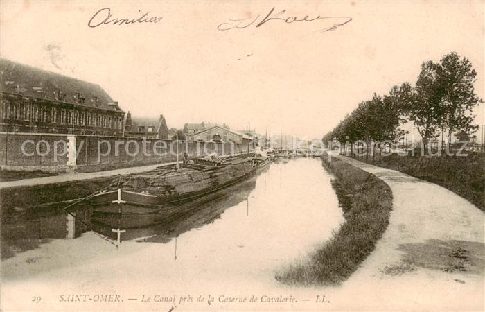 Saint-Omer Pas-de-Calais Le Canal pres de la Caserne de Cavalerie