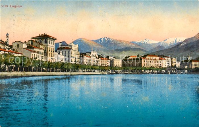 Lugano Lago di Lugano TI Panorama