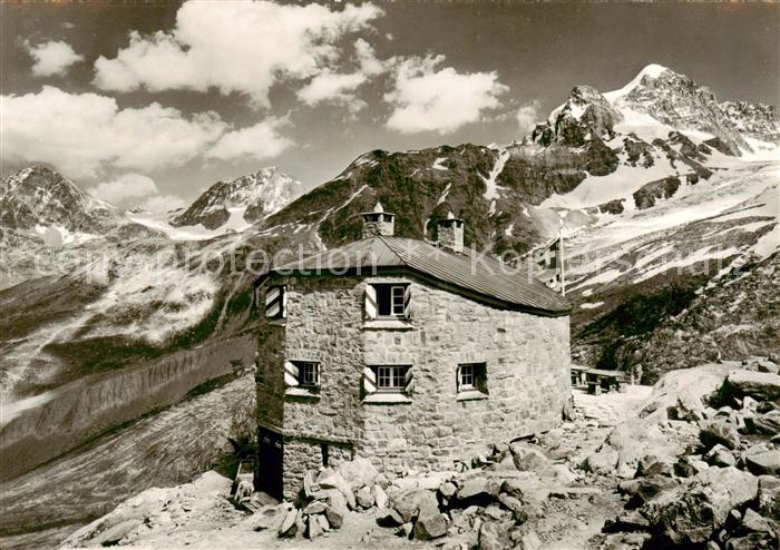 Coazhuette 2390m Samedan GR mit Piz Tschierva Morteratsch und Roseg