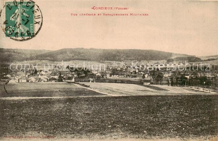 Corcieux 88 Vosges Vue generale et Baraquements Militaire
