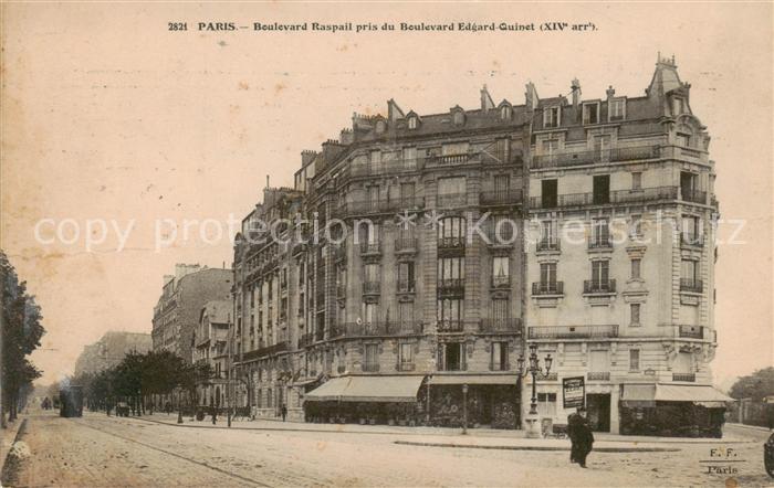 Paris 75 Boulevard Raspail pris du Boulevard Edgard Quinet