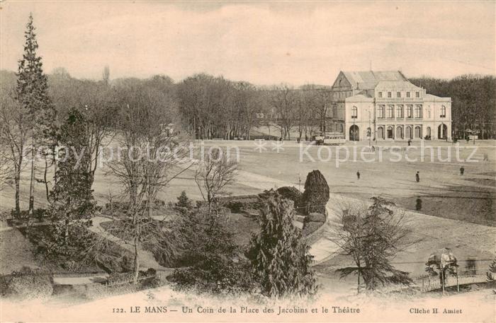 Le Mans Sarthe Un Coin de la Place des Jacobins et le Theatre