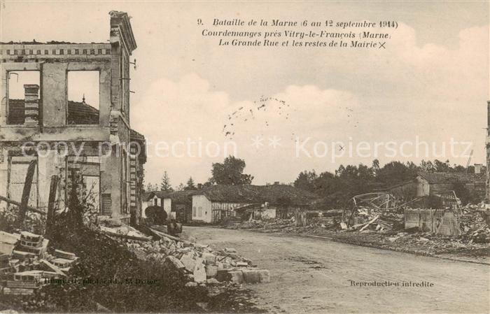 Vitry-le-Francois 51 Marne Bataille de la Marne sept 1914 Courdemanges La Grande