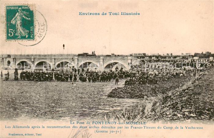 Fontenoy-sur-Moselle 54 Meurthe-et-Moselle Le Pont de Fontenoy Les Allemands apr