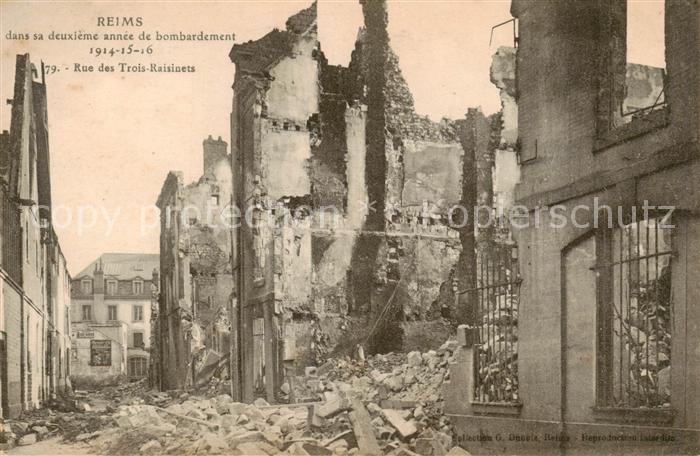 Reims 51 dans sa deuxieme annee de bombardement 1914-16