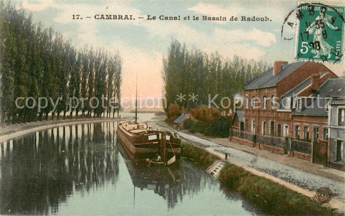 Cambrai 59 Nord Le Canal et le Bassin de Radoub