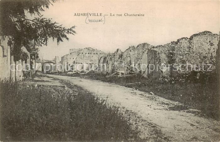 Aubreville 55 Meuse La rue Chanteraine