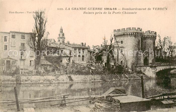 Verdun  55 Meuse Bombardement de Verdun Raines pres de la Porte Chaussee