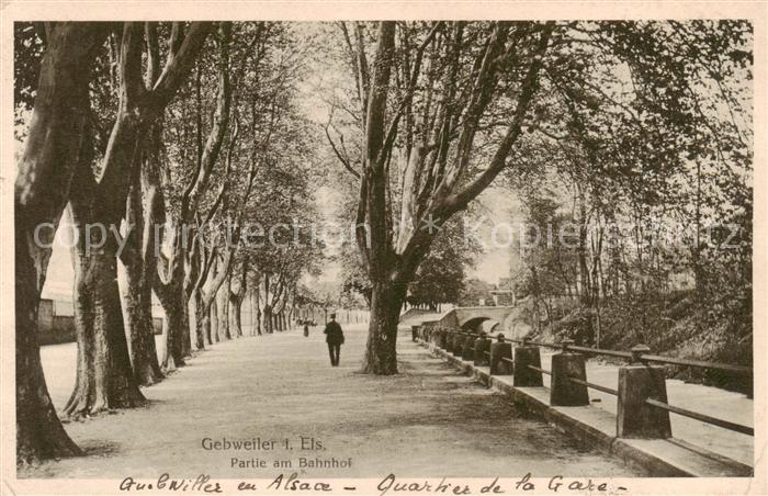 Gebweiler Elsass Partie am Bahnhof