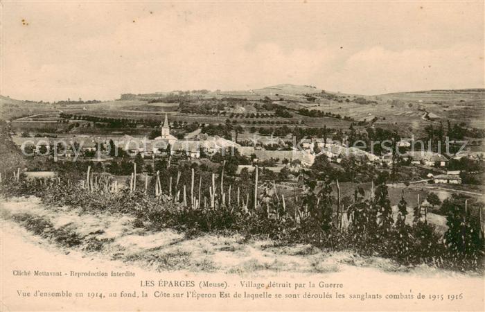 Les Eparges 55 Meuse Village detruit par la Guerre