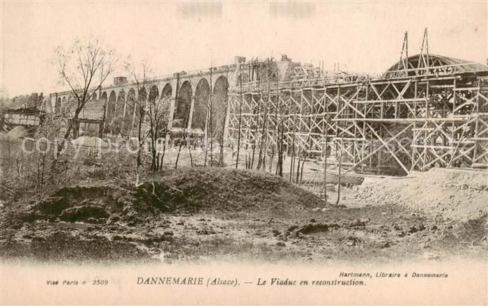 Dannemarie  68 Alsace Le Viaduc en reconstruction