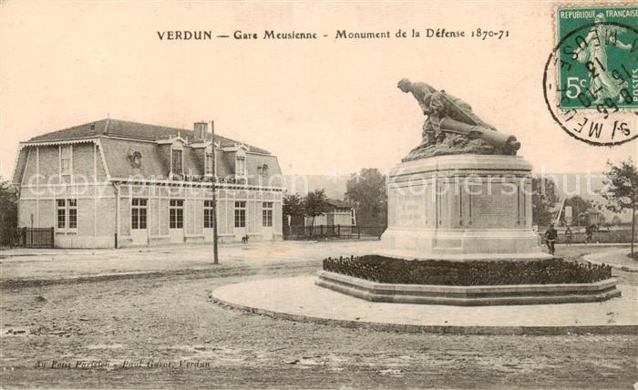Verdun  55 Meuse Gare Meusienne Monument de la Defense 1870-71