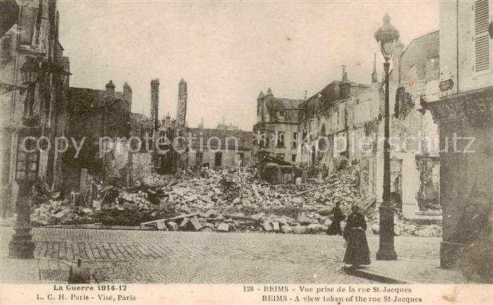 Reims 51 Vue prise de la rue St Jacques