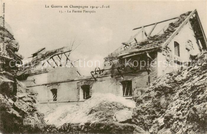 Pierquin Nancy 54 Meurthe-et-Moselle La Ferme Pierquin detruit 1914-16