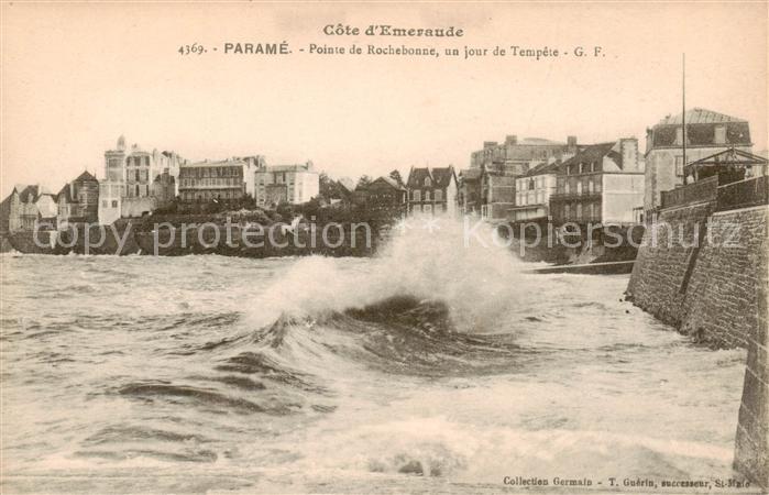 Parame St-Malo 35 Pointe de Rochebrunne un jour de tempete