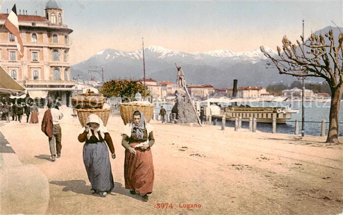 Lugano Lago di Lugano TI Promenade