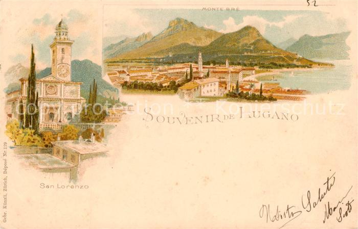 Lugano Lago di Lugano TI Monte Bre e San Lorenzo