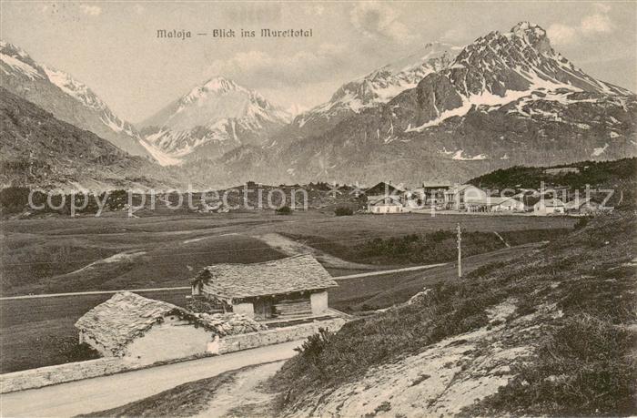 Maloja GR Blick ins Murettotal