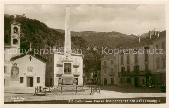 Bellinzona TI Piazza Indipendenza con sottopassaggio