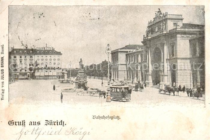 Pferdebahn Zuerich Bahnhofspueatz