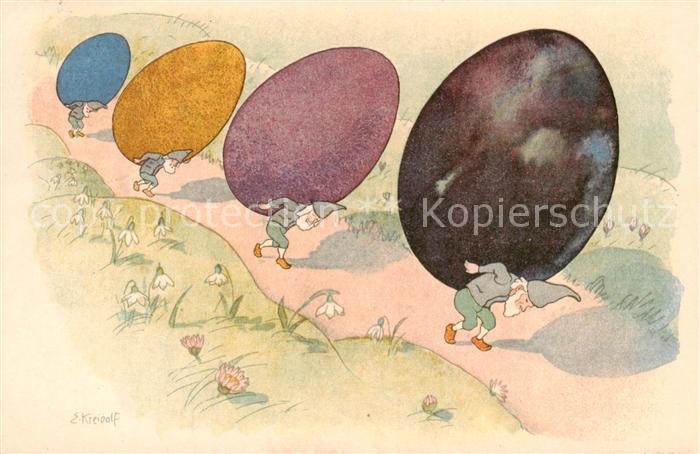 Zwerge Dwarfs Nains Ostereir Zwerge