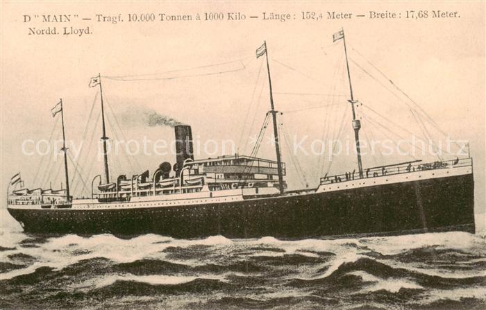 Dampfer Oceanliner MAIN Nordd. Lloyd