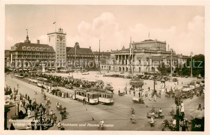 Strassenbahn Tramway Leipzig Augustusplatz Neues Theater