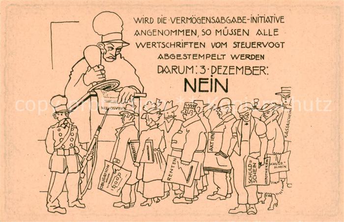 Politik Propaganda Schweiz Vermoegensabgabe Initiative