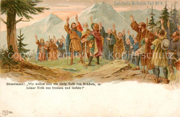 Tell Wilhelm Schiller Schiller Litho Landwirtschaft