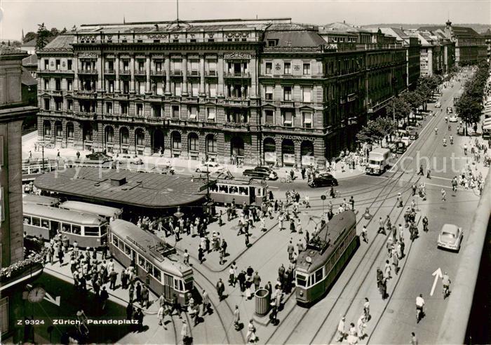 Strassenbahn Tramway-- Zuerich Paradeplatz