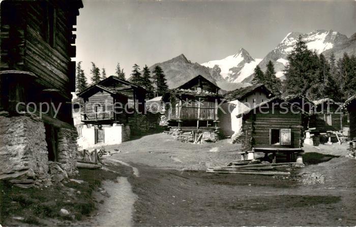 Saas-Fee VS Stadel in Lohmatten mit Fletschhorn und Laquinhorn