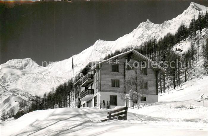 Saas-Fee VS Cafe Restaurant Hohnegg mit Mischabelgruppe