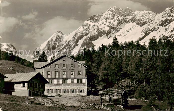 Loetschental VS Hotel Langgletscher Faflerain Sattelhorn und Schienhorn