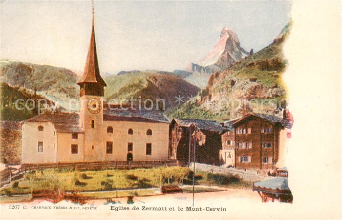 Zermatt VS Eglise et le Mont Cervin