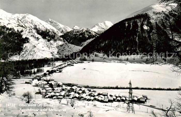 Oberwald VS Hotel Furka mit Saashoerner und Mettligrat